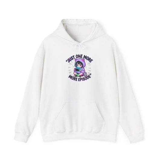 Just One More Episode anime aesthetic Hoodie | chibi kawaii, manga panel art