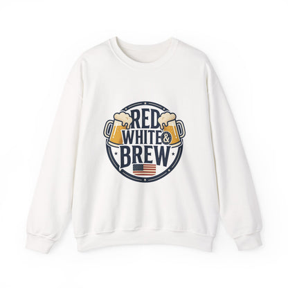 Red White & Brew Sweatshirt | Americana, Vintage Distressed, 4th of July