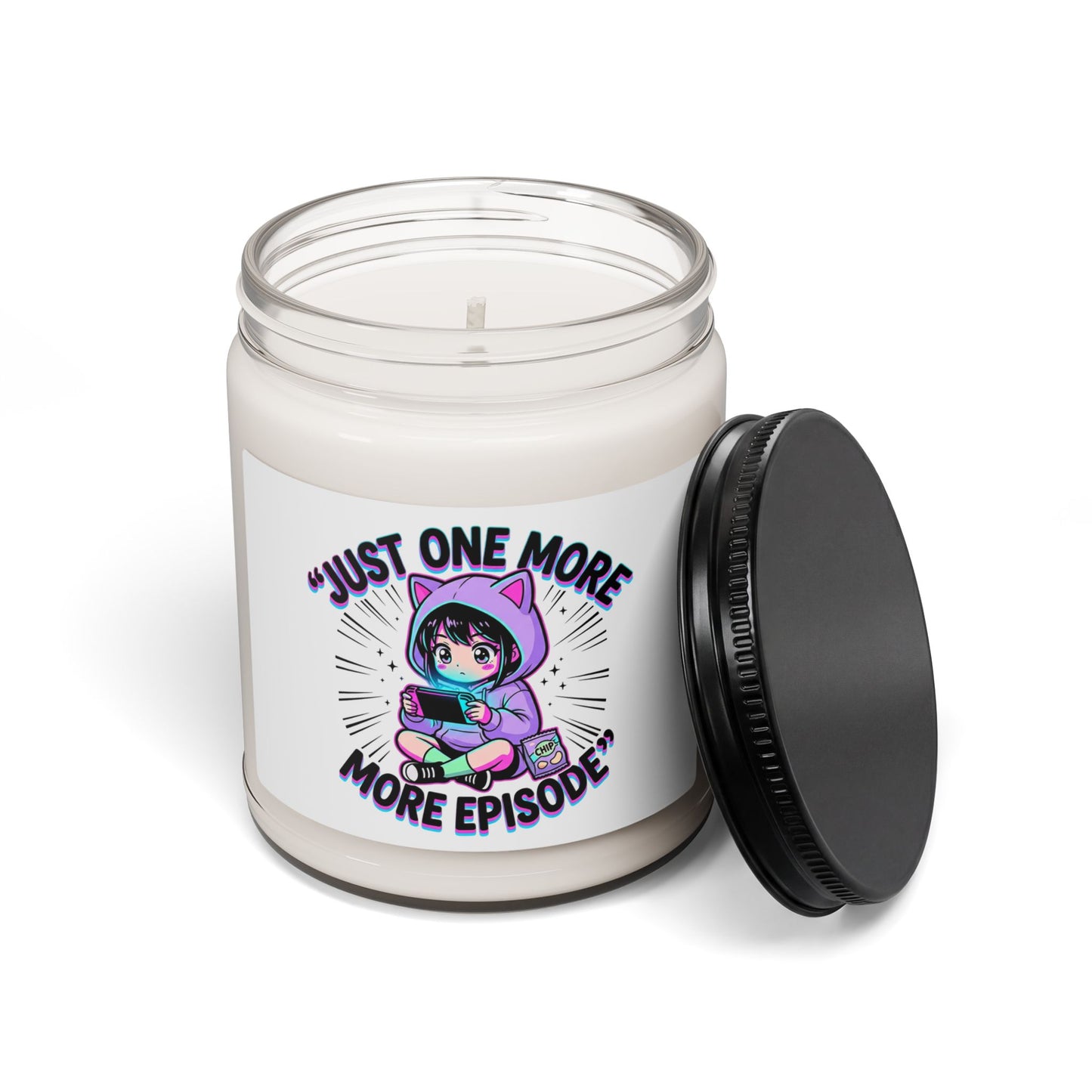 Just One More Episode Candle | Soy Candle, Anime Aesthetic, Chibi Kawaii