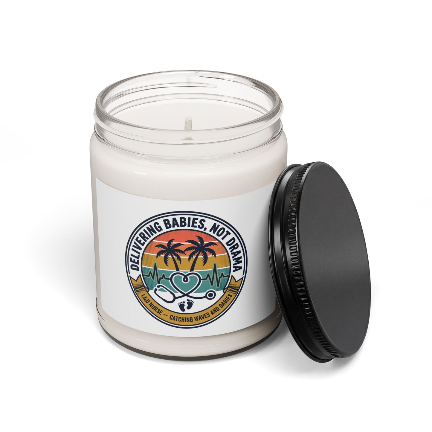 Retro Americana Sunset Candle | Soy Candle, 9oz | Vintage Fourth of July, Summer BBQ