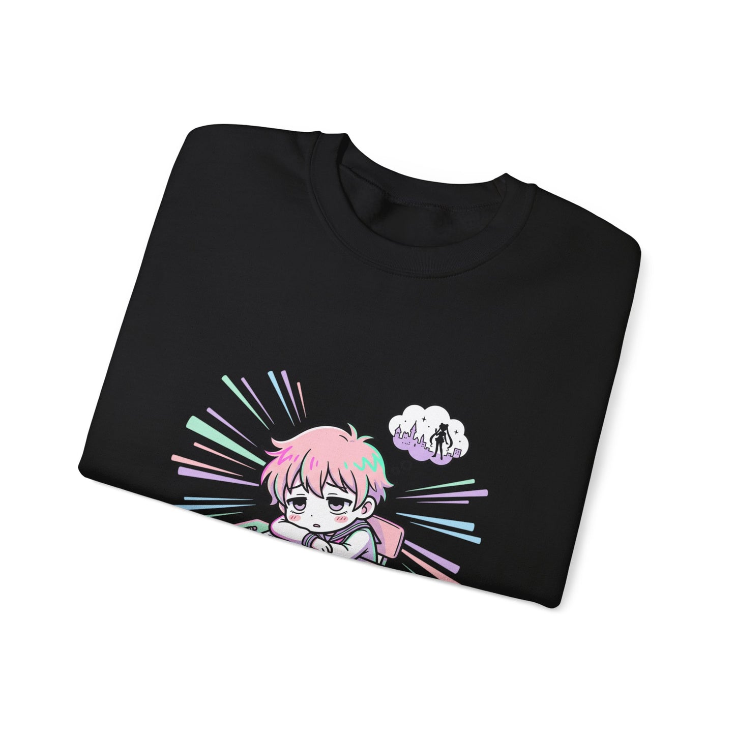 chibi manga panel crewneck sweatshirt | anime aesthetic, kawaii