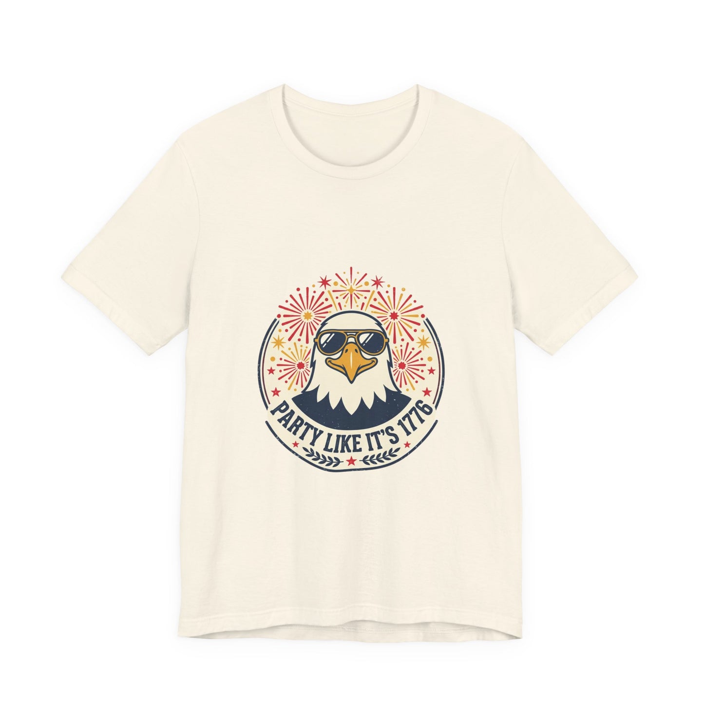 Party Like It's 1776 Tee | Americana Retro, Fireworks Bald Eagle