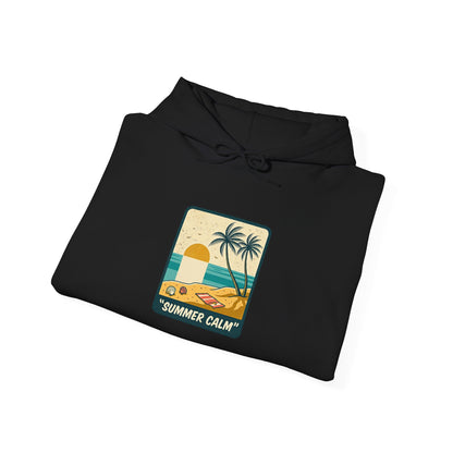 Vintage Summer Beach Patch Hoodie | Americana, Retro Patriotic Palette