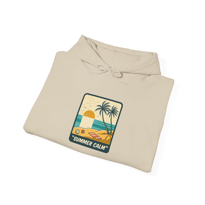 Vintage Summer Beach Patch Hoodie | Americana, Retro Patriotic Palette