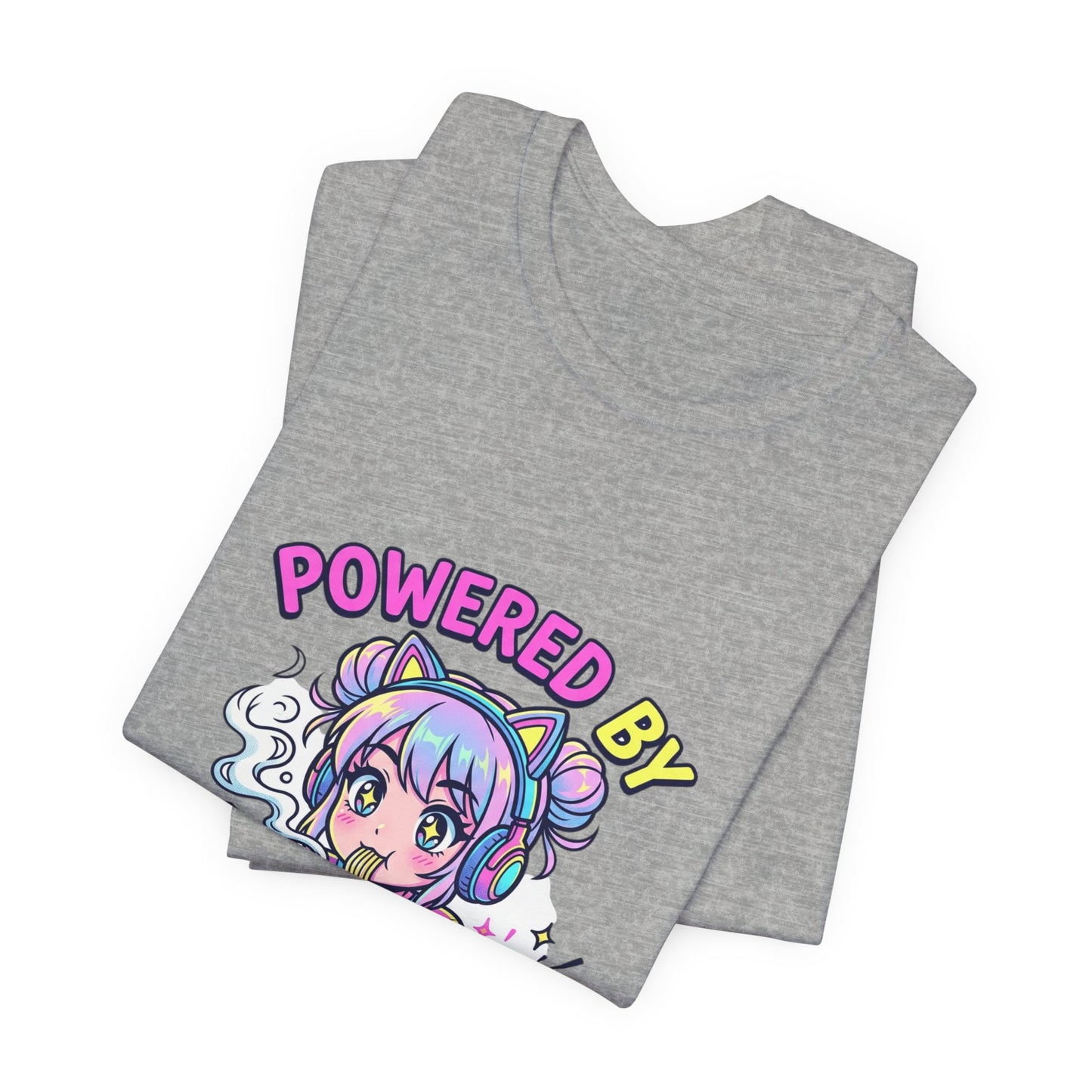 Powered by Ramen & Respawns Tee — Cute Anime Gamer T-Shirt