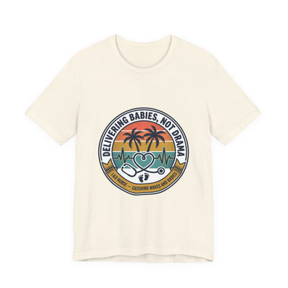 Retro Sunset Palm Badge Tee | Americana, vintage distressed 4th of July
