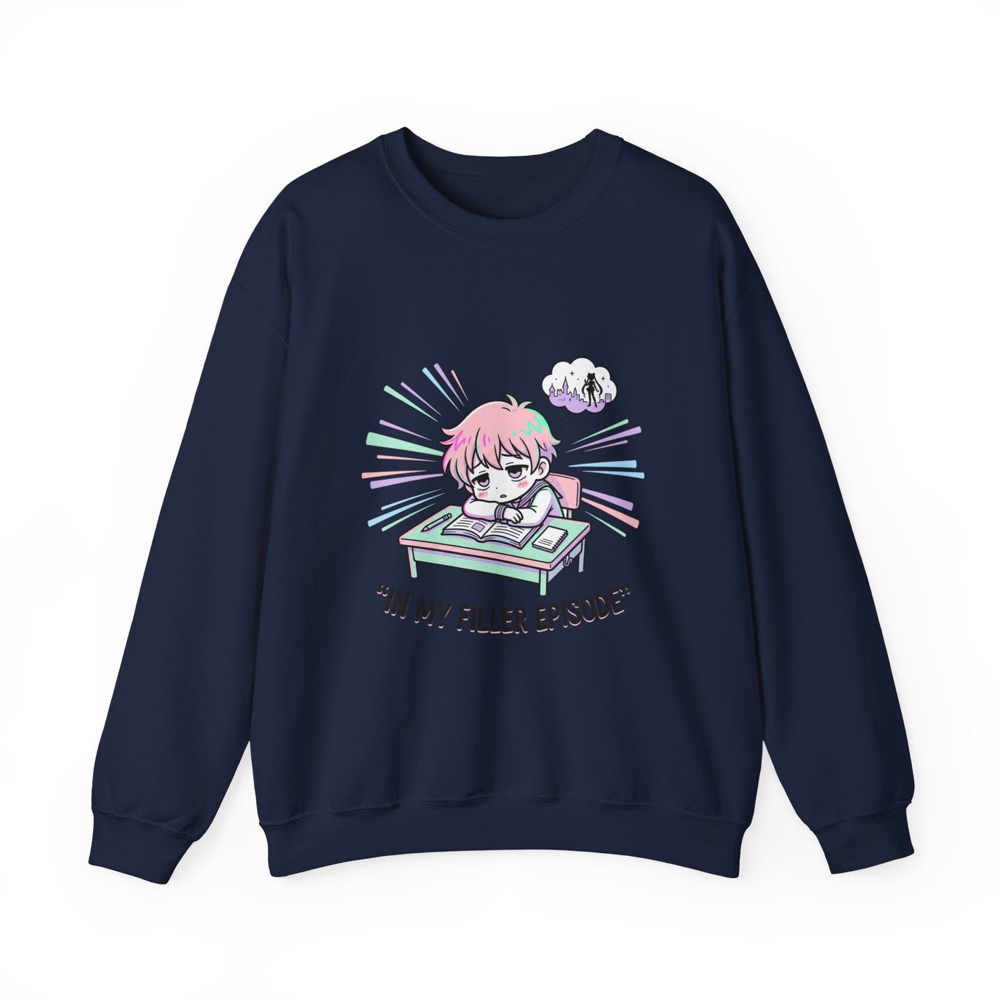 chibi manga panel crewneck sweatshirt | anime aesthetic, kawaii