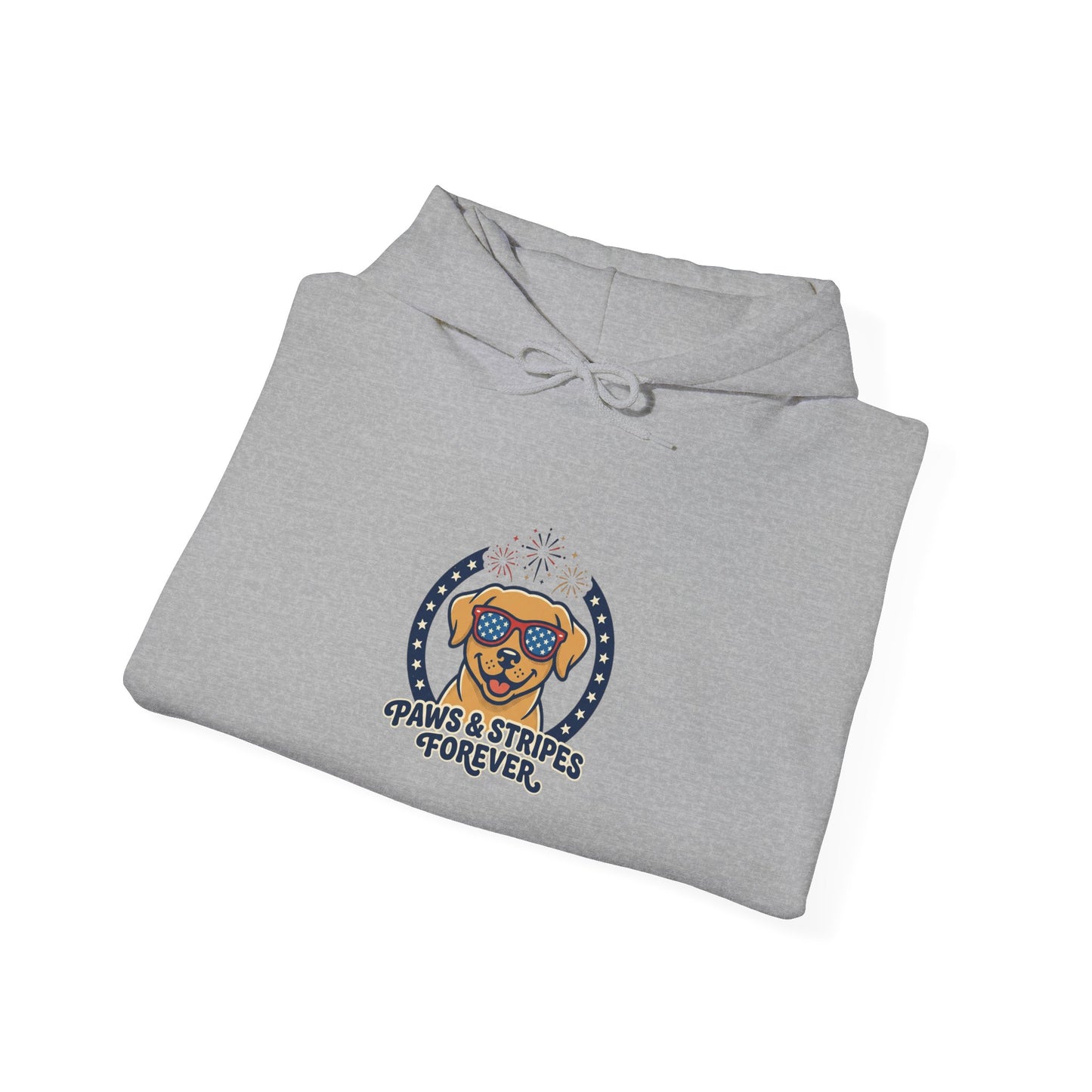 Retro Americana Pup Hoodie | 4th of July, vintage distressed patriotic palette