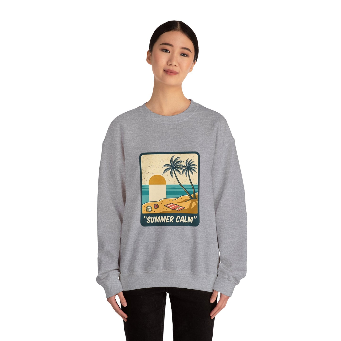 Summer Calm Sweatshirt | retro Americana, vintage distressed patriotic palette
