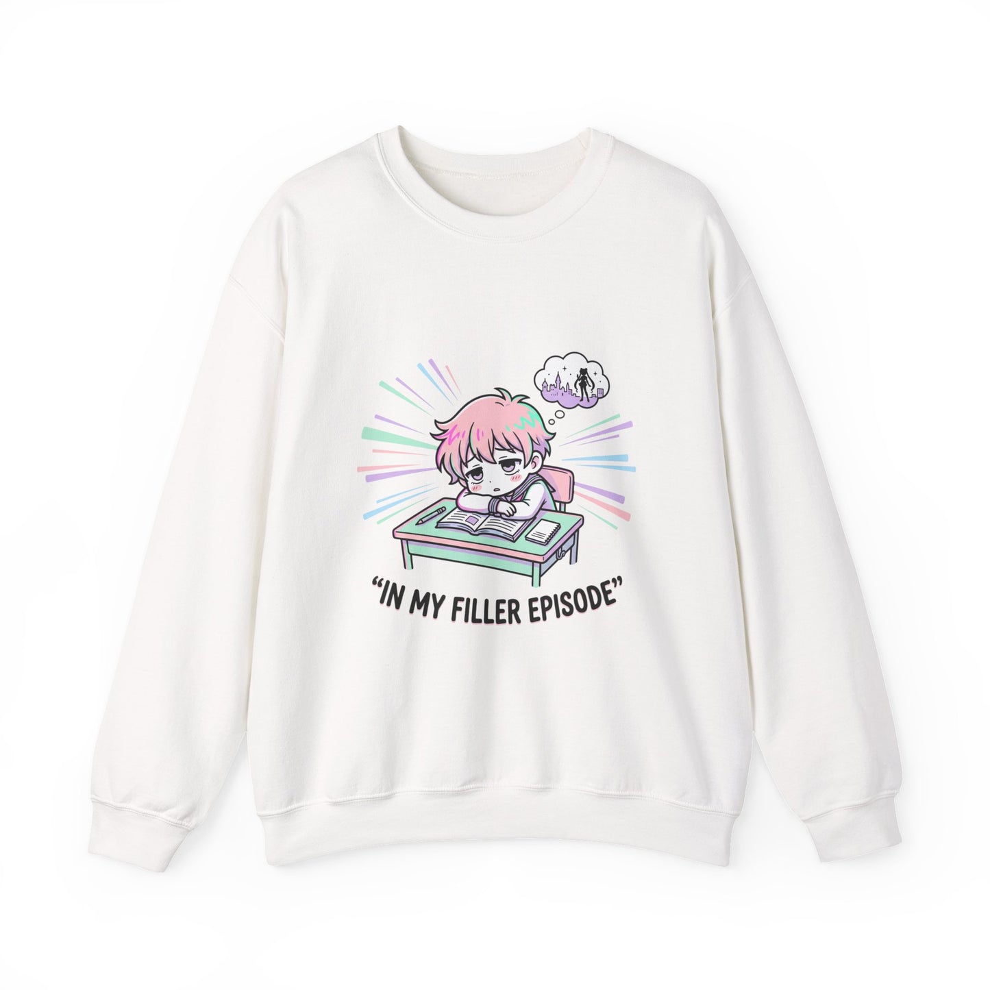 chibi manga panel crewneck sweatshirt | anime aesthetic, kawaii