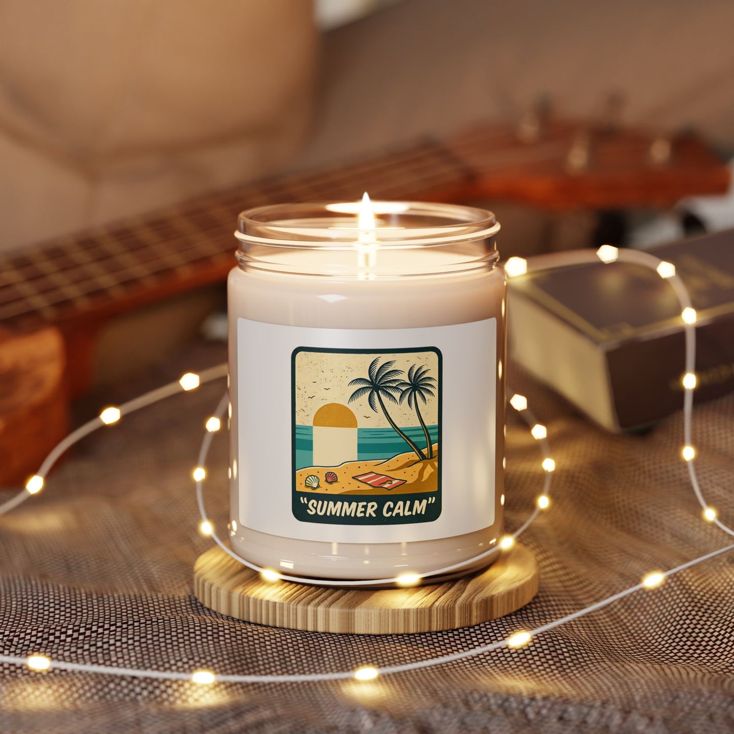 Summer Calm Soy Candle, Americana Retro, 4th of July Vintage Beach Vibe