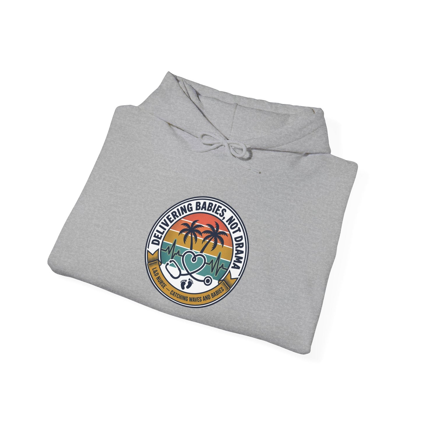 Retro Americana Palm Surf Hoodie | 4th of July, vintage patriotic palette
