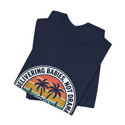 Retro Sunset Palm Badge Tee | Americana, vintage distressed 4th of July