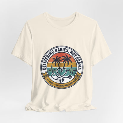 Retro Sunset Palm Badge Tee | Americana, vintage distressed 4th of July