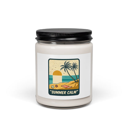 Summer Calm Soy Candle, Americana Retro, 4th of July Vintage Beach Vibe