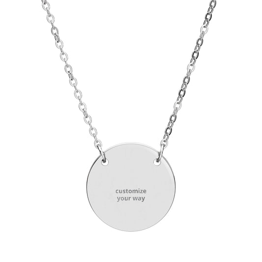 Engravable Circle Necklace — Personalized Disc Pendant