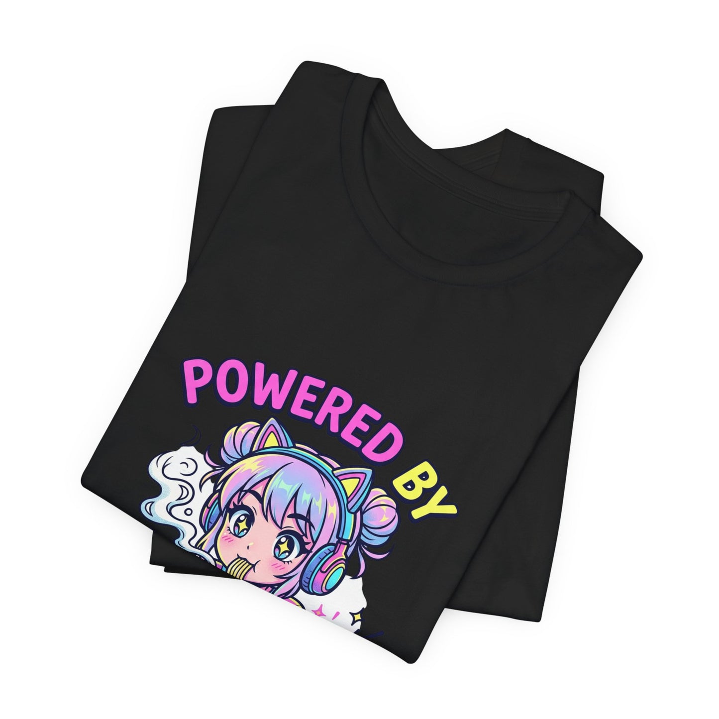 Powered by Ramen & Respawns Tee — Cute Anime Gamer T-Shirt