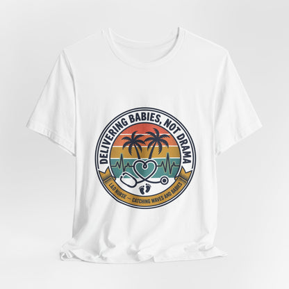 Retro Sunset Palm Badge Tee | Americana, vintage distressed 4th of July
