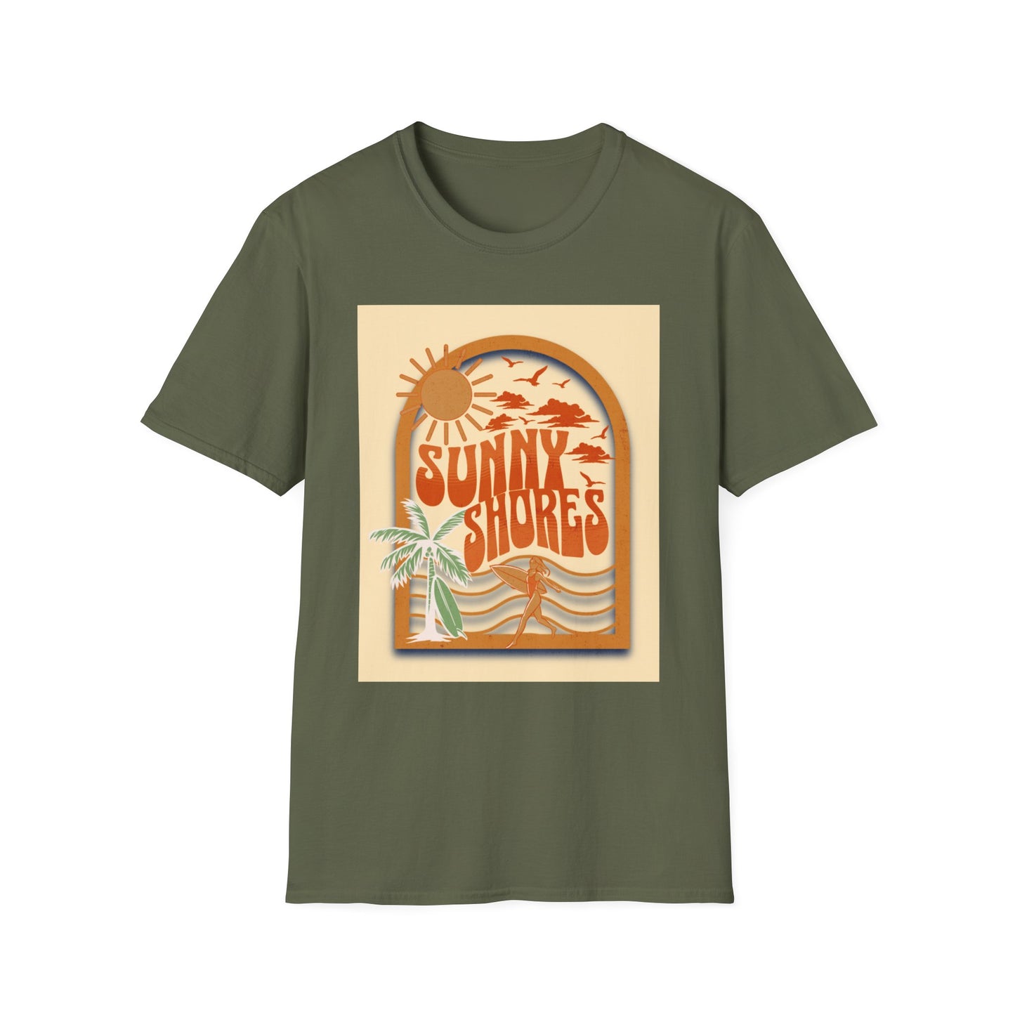 Sunny Shores T-Shirt | Retro Beach Surf Graphic