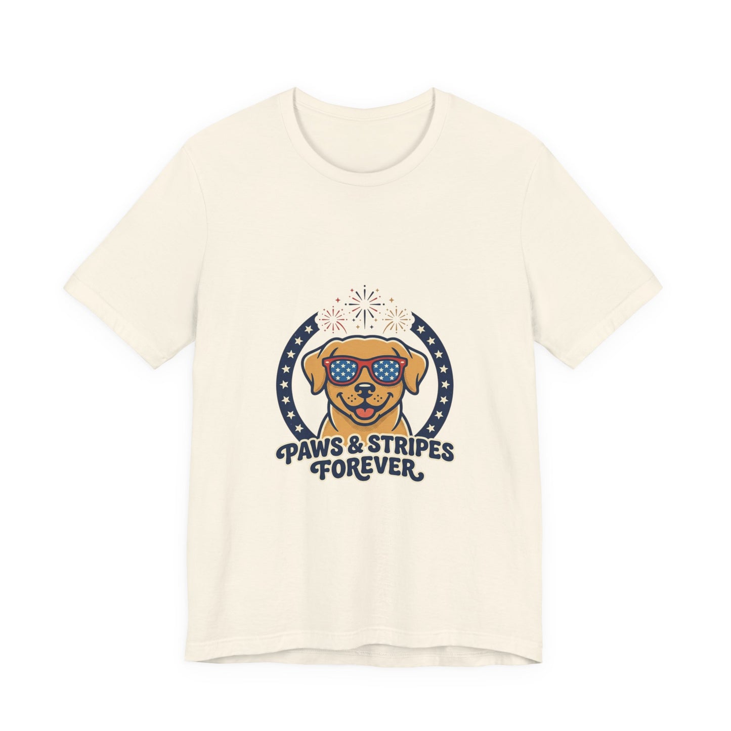 Paws & Stripes Forever Tee | Americana Retro 4th of July, Vintage Patriotic Palette