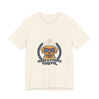 Paws & Stripes Forever Tee | Americana Retro 4th of July, Vintage Patriotic Palette