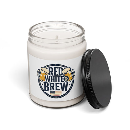 Red White & Brew Candle | 9oz Soy, Americana Retro Fourth of July