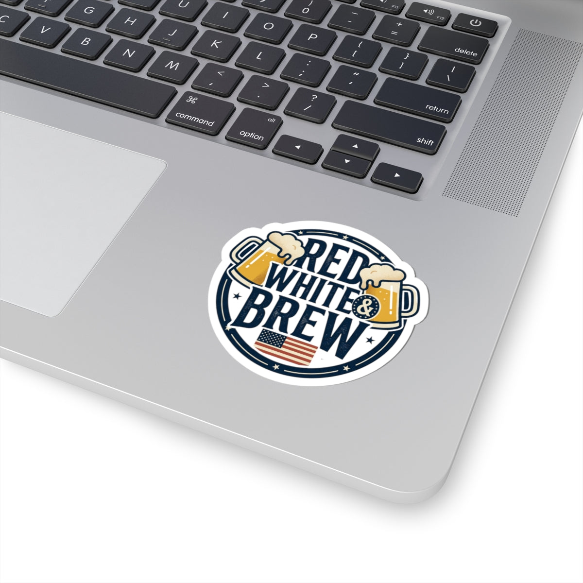 Red White & Brew Kiss-Cut Sticker | Americana Retro, 4th of July