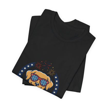 Paws & Stripes Forever Tee | Americana Retro 4th of July, Vintage Patriotic Palette