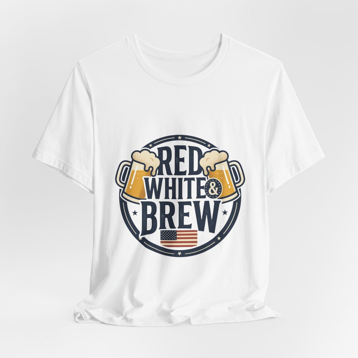 Red White & Brew Tee | Americana, vintage distressed summer BBQ shirt
