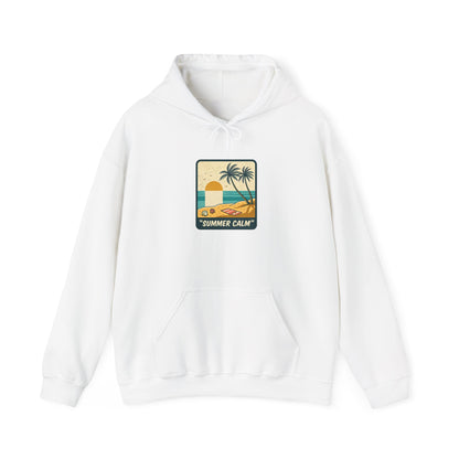 Vintage Summer Beach Patch Hoodie | Americana, Retro Patriotic Palette