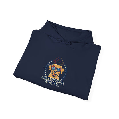 Retro Americana Pup Hoodie | 4th of July, vintage distressed patriotic palette