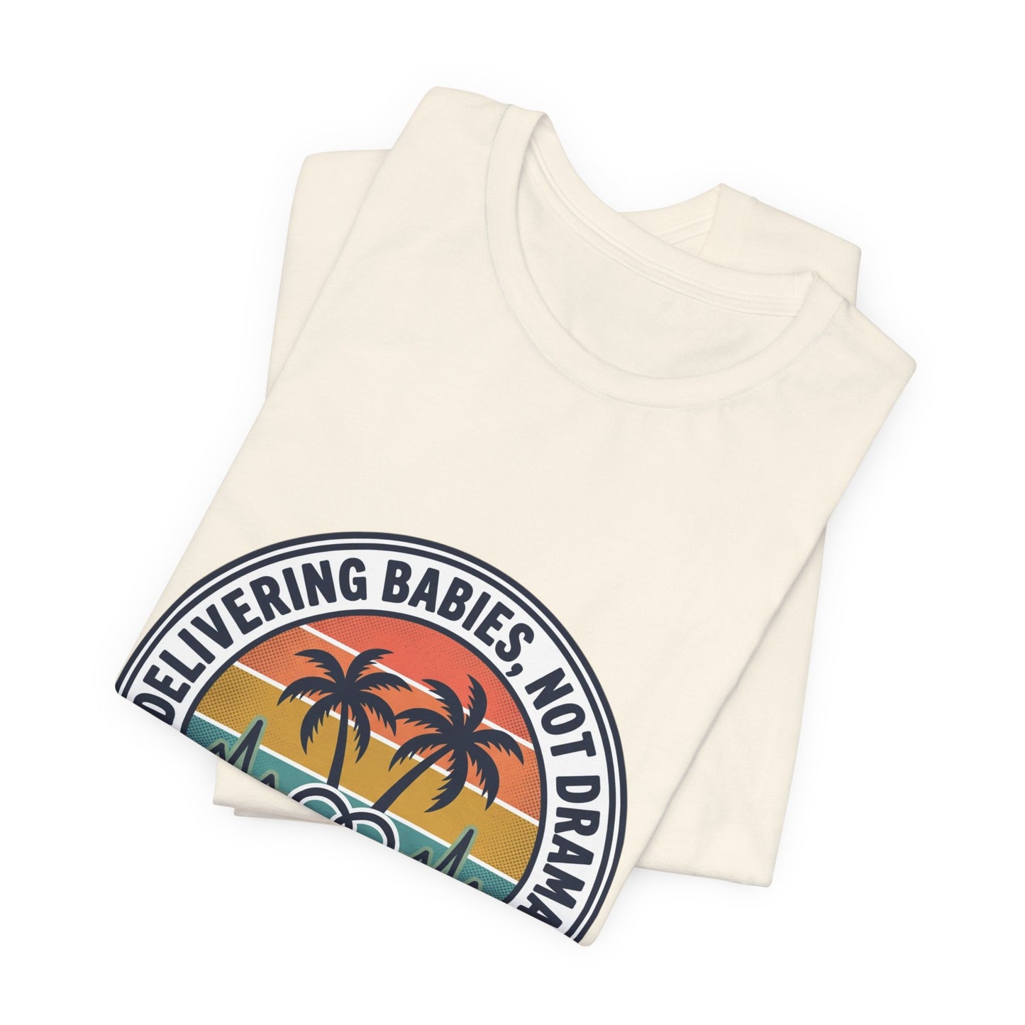 Retro Sunset Palm Badge Tee | Americana, vintage distressed 4th of July