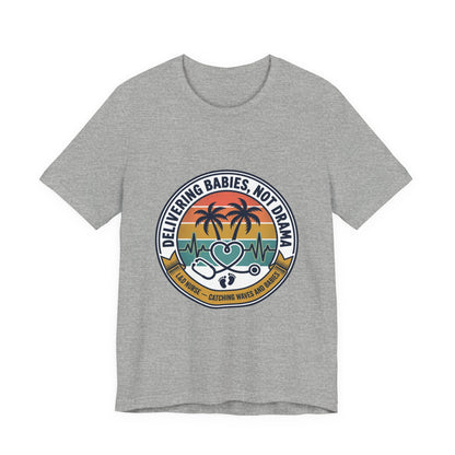 Retro Sunset Palm Badge Tee | Americana, vintage distressed 4th of July