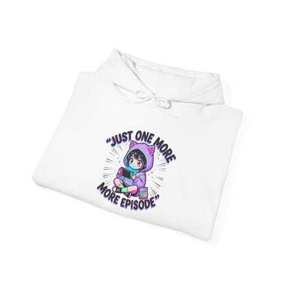 Just One More Episode anime aesthetic Hoodie | chibi kawaii, manga panel art
