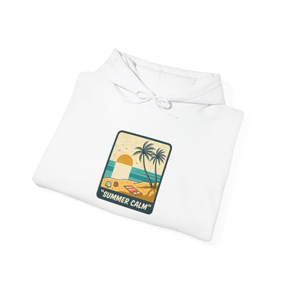Vintage Summer Beach Patch Hoodie | Americana, Retro Patriotic Palette