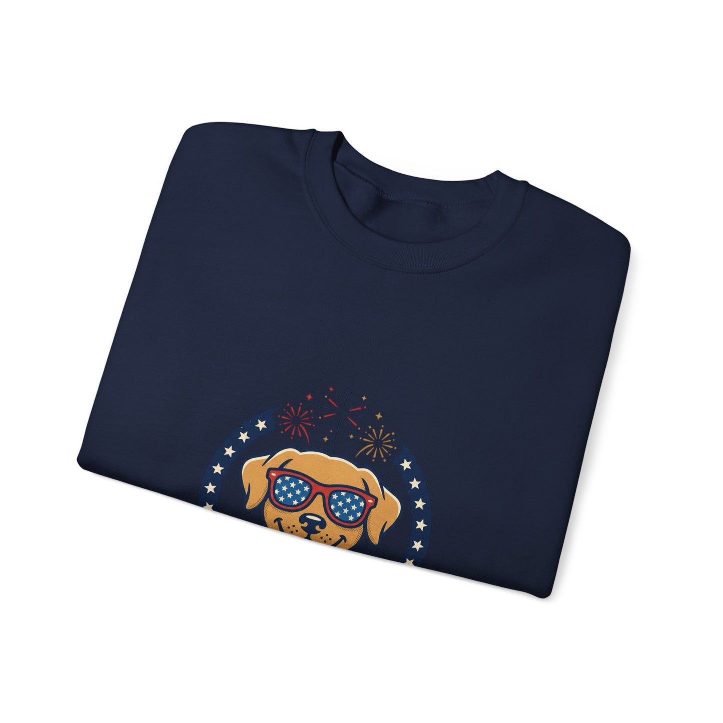 Paws & Stripes Forever Sweatshirt | Americana Retro, vintage distressed patriotic palette