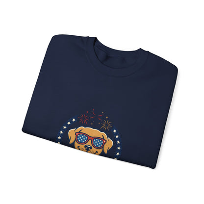 Paws & Stripes Forever Sweatshirt | Americana Retro, vintage distressed patriotic palette