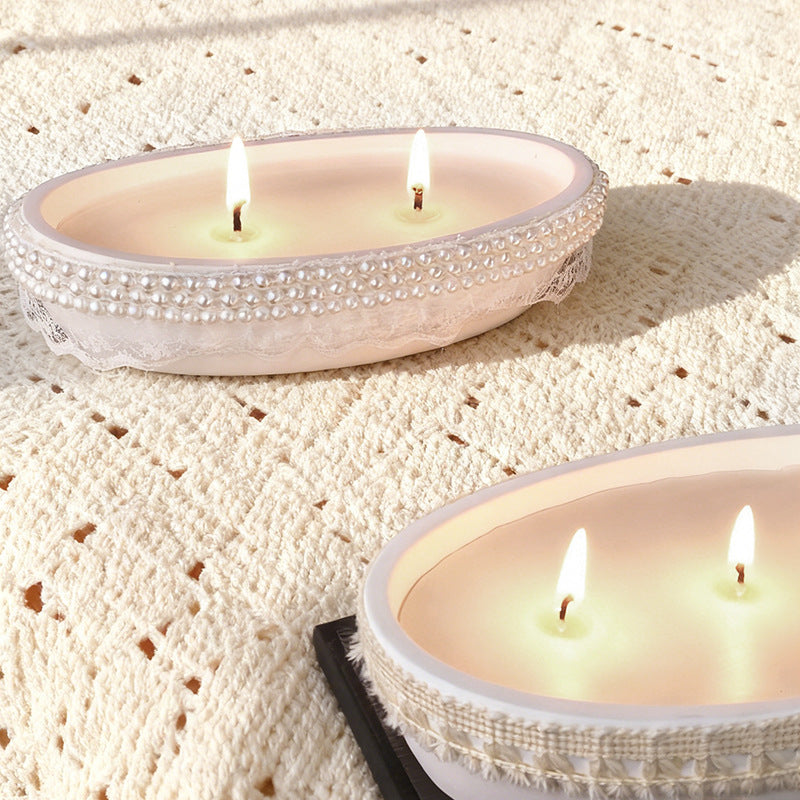 Retro Instagram-style Oval Soy Wax Scented Candle