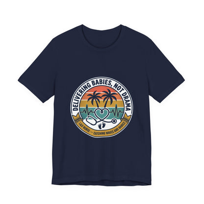 Retro Sunset Palm Badge Tee | Americana, vintage distressed 4th of July