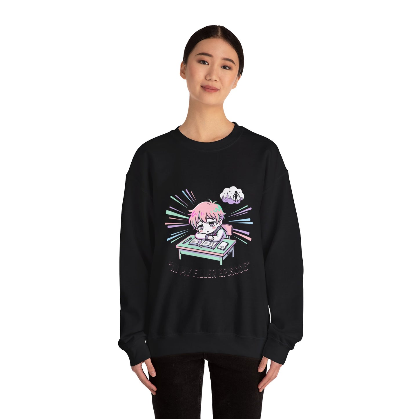 chibi manga panel crewneck sweatshirt | anime aesthetic, kawaii