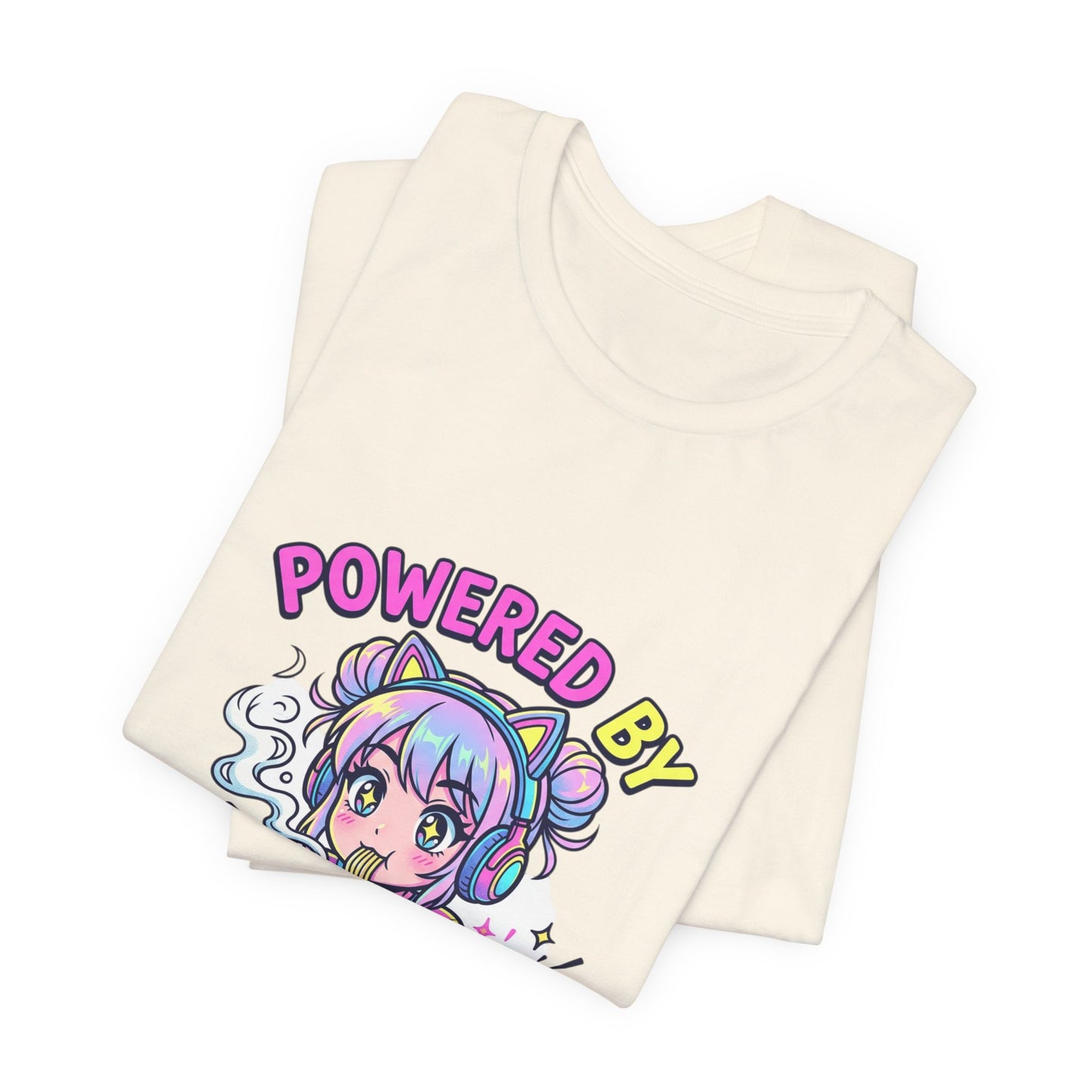 Powered by Ramen & Respawns Tee — Cute Anime Gamer T-Shirt