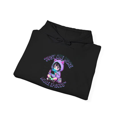 Just One More Episode anime aesthetic Hoodie | chibi kawaii, manga panel art