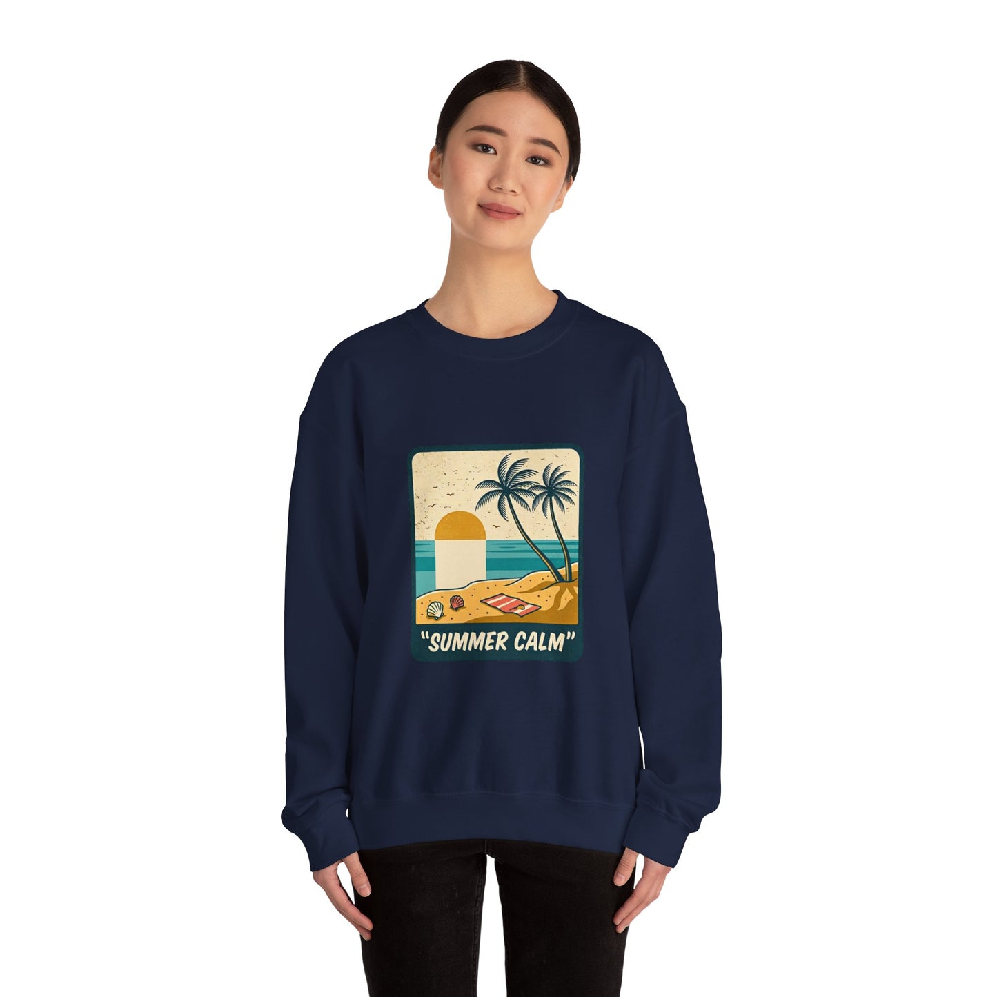 Summer Calm Sweatshirt | retro Americana, vintage distressed patriotic palette
