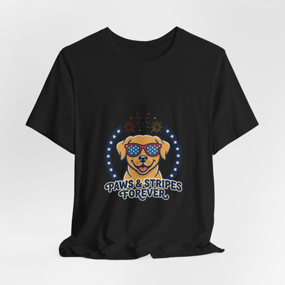 Paws & Stripes Forever Tee | Americana Retro 4th of July, Vintage Patriotic Palette