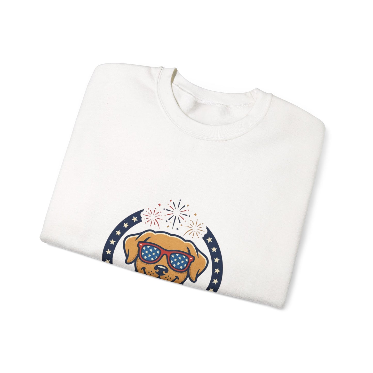 Paws & Stripes Forever Sweatshirt | Americana Retro, vintage distressed patriotic palette