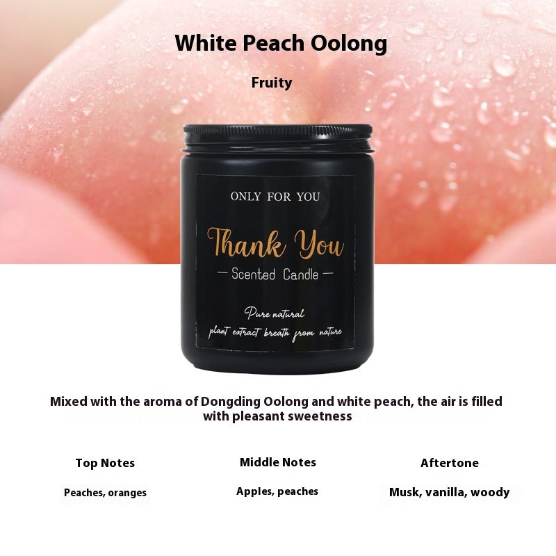 Aromatherapy Candle Black Glass Soy Wax