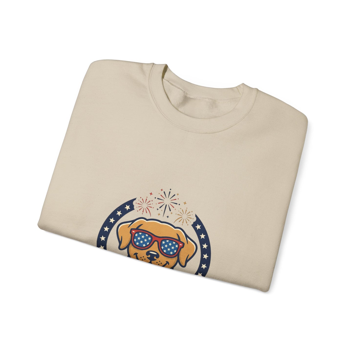 Paws & Stripes Forever Sweatshirt | Americana Retro, vintage distressed patriotic palette