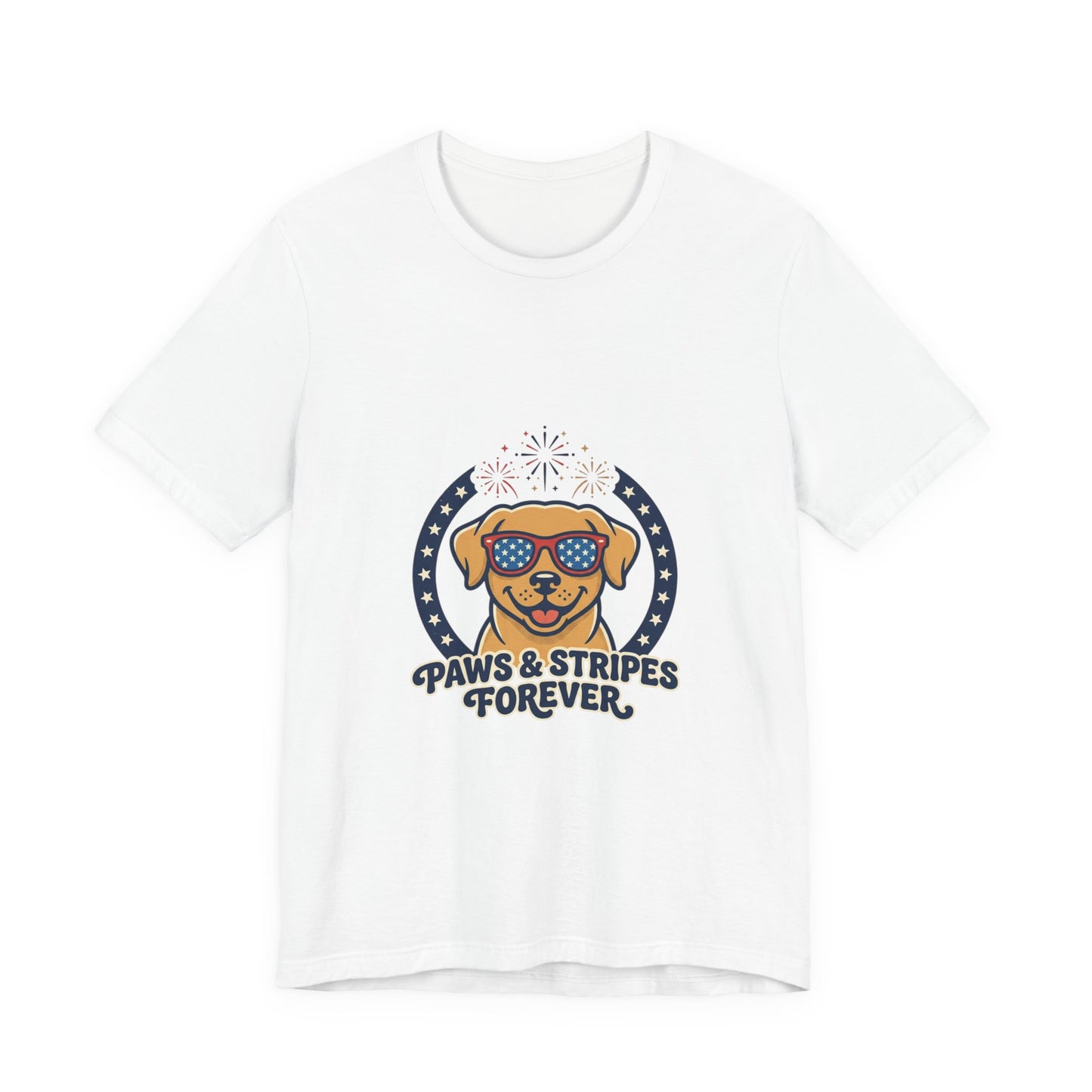 Paws & Stripes Forever Tee | Americana Retro 4th of July, Vintage Patriotic Palette