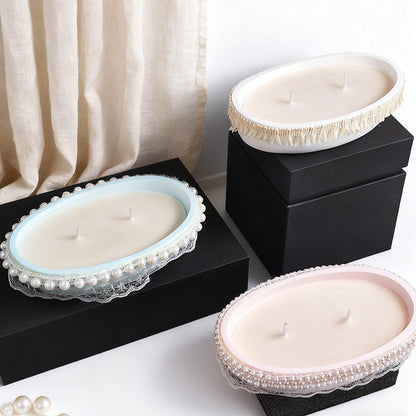 Retro Instagram-style Oval Soy Wax Scented Candle