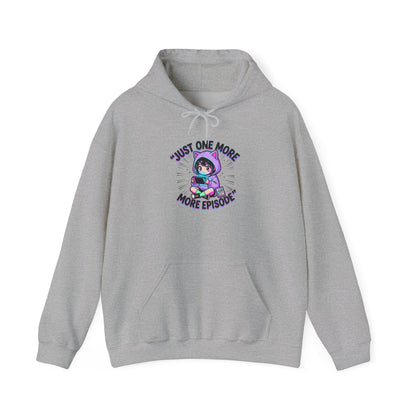 Just One More Episode anime aesthetic Hoodie | chibi kawaii, manga panel art